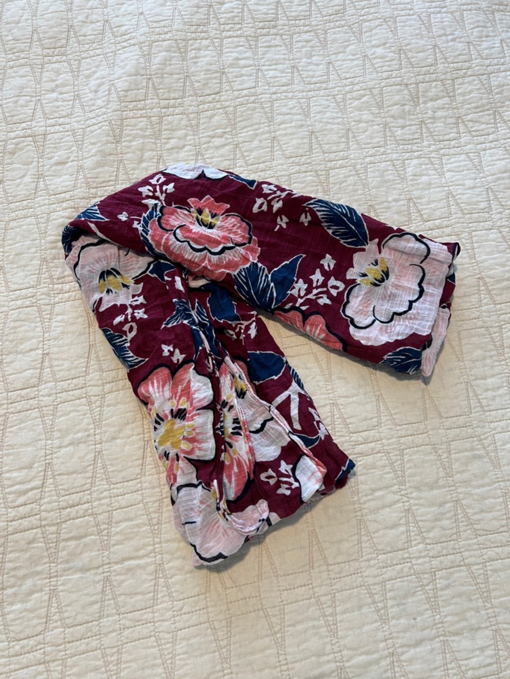 Floral infinity scarf